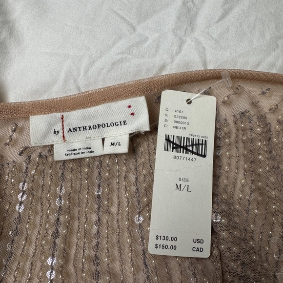 Anthropologie Sheer Embellished Cami - Picture 4 of 7